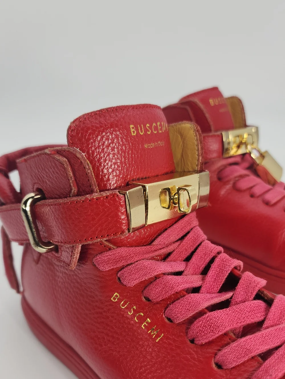 Red Authentic Buscemi Alta Sneakers Size 40
